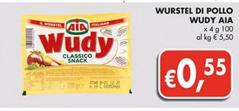 Supermercato Coal Wurstel di pollo wudy aia offerta