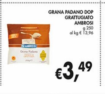 Supermercato Coal Grana padano dop grattugiato ambrosi offerta