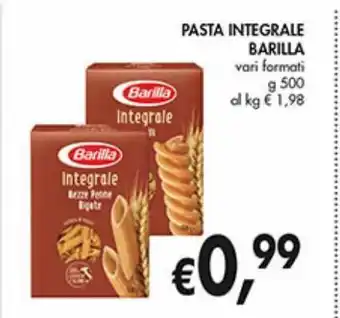 Supermercato Coal Pasta integrale barilla offerta