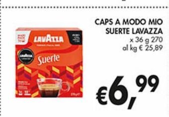 Supermercato Coal Caps a modo mio suerte lavazza offerta