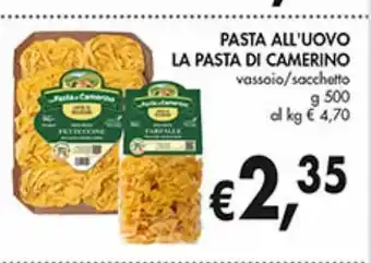 Supermercato Coal Pasta all'uovo la pasta di camerino offerta