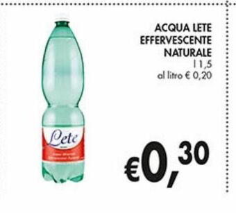 Supermercato Coal Acqua lete effervescente naturale offerta