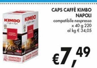 Supermercato Coal Caps caffè kimbo napoli offerta