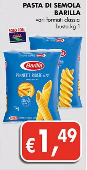 Supermercato Coal Pasta di semola barilla offerta