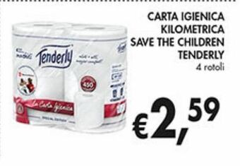 Supermercato Coal Carta igienica kilometrica save the children tenderly offerta