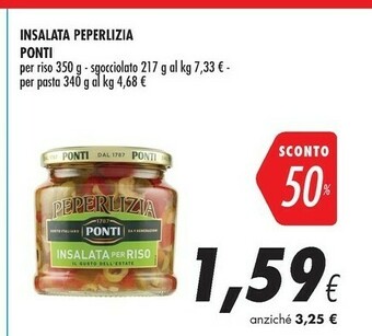 Coop Ponti Insalata Per Riso Light Peperlizia 350 G(ml) offerta
