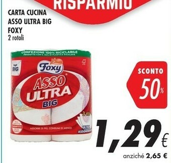 Coop Foxy Carta Cucina Asso Ultra Big offerta