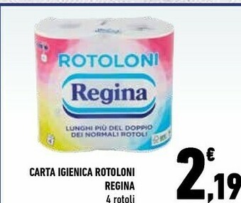 Conad Regina Carta Igienica Rotoloni offerta