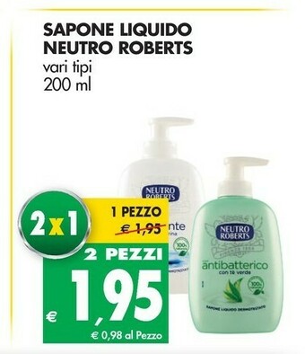 Tigros Neutro Roberts Sapone liquido offerta