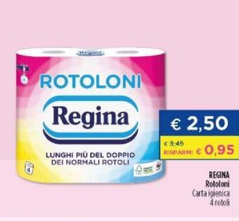 Acqua & Sapone Regina Rotoloni Carta igienica 4 rotoli offerta