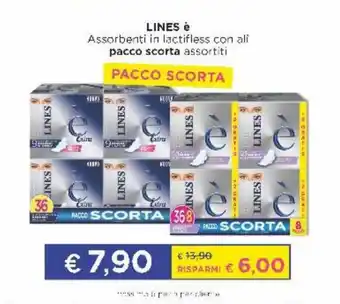 Acqua & Sapone Lines è Assorbenti in lactifless con ali pacco scorta assortiti offerta