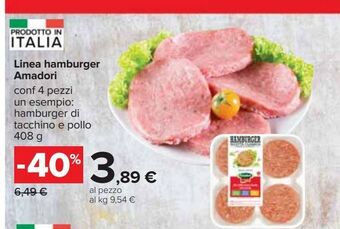 Carrefour Iper Linea hamburger amadori offerta