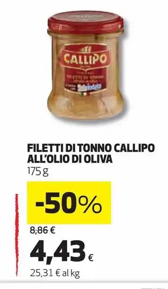 Coop Filetti di tonno callipo all'olio di olovia offerta