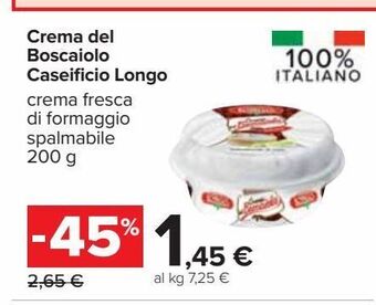 Crema del boscaiolo caseificio longo
