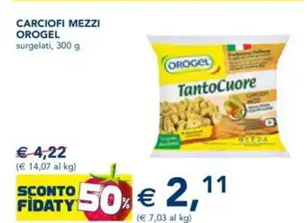 Esselunga Orogel Carciofi Mezzi surgelati, 300 g offerta