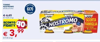 Esselunga Tonno Nostromo all'olio di oliva offerta