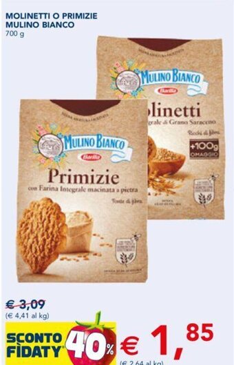 Esselunga Molinetti O Primizie Mulino Bianco 700 g offerta