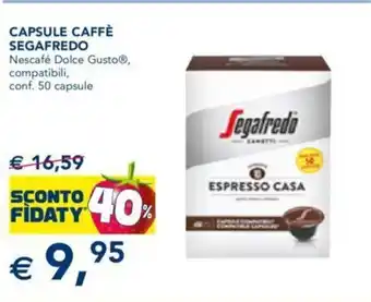 Esselunga Segafredo Capsule Caffè Nescafé Dolce Gusto, compatibili, conf. 50 capsule offerta