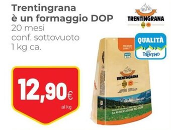 Coop Trentingrana è un formaggio DOP 20 mesi conf. sottovuoto 1kg offerta