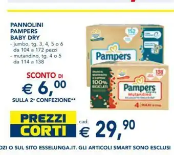 Esselunga Pampers Pannolini Baby Dry offerta