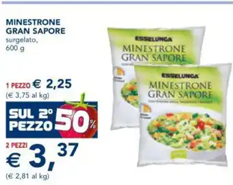 Esselunga Minestrone Gran Sapore 600 g 2 pezzi offerta