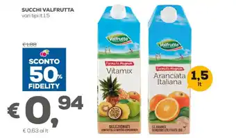 Pan Valfrutta Succhi vari tipi lt. 1.5 offerta