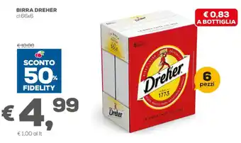 Pan Dreher Birra cl.66x6 offerta