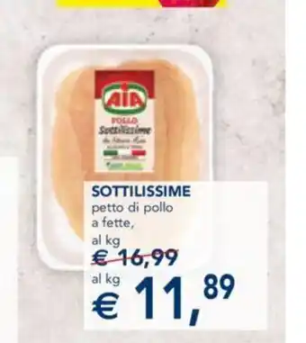 Esselunga Aia Sottilissime petto di pollo a fette, al kg offerta
