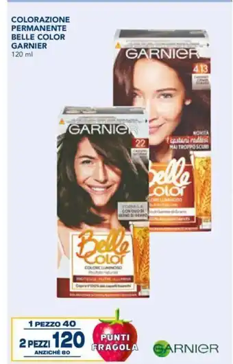 Esselunga Garnier Colorazione Permanente Belle Color 120 ml 2 pezzi offerta