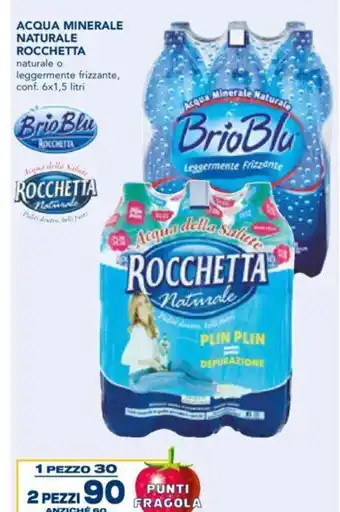 Esselunga Acqua Minerale Naturale Rocchetta 6x1,5 litri 2 pezzi offerta