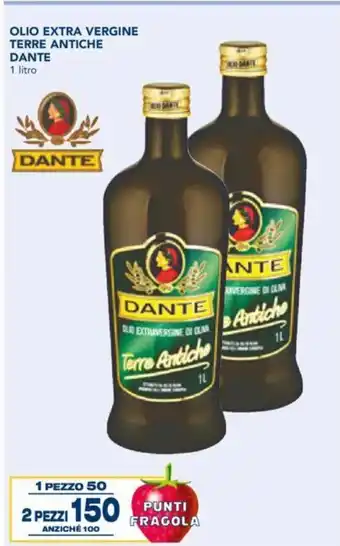Esselunga Olio Extra Vergine Terre Antiche Dante 1 litro 2 pezzi offerta