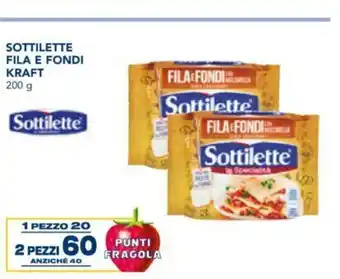 Esselunga Kraft Sottilette Fila E Fondi 200 g 2 pezzi offerta