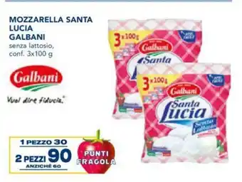 Esselunga Galbani Mozzarella Santa Lucia 3 x 100 g 2 pezzi offerta