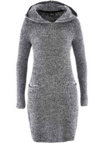 Bonprix Abito in maglia con cappuccio offerta