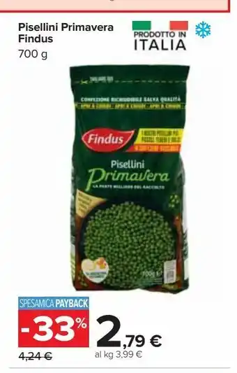 Carrefour Iper Piselli primavera findus 700 g offerta