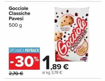Carrefour Market Gocciole classiche pavesi 500g offerta