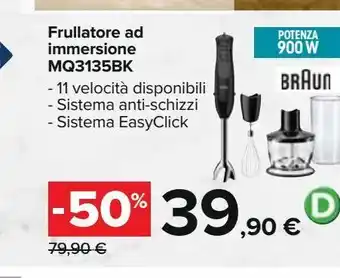 Carrefour Iper Frullatore a immersione mq3135bk braun offerta