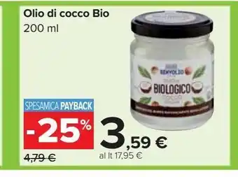 Carrefour Market Olio di cocco bio 200 ml offerta