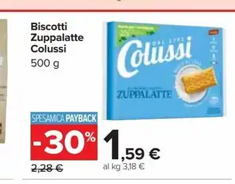 Carrefour Iper Biscotti zuppalatte colussi 500 g offerta