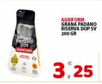 Premium Supermercati Agriform Grana Padano Riserva DOP SV 200 gr offerta