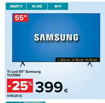 Carrefour Iper Tv led 55'' samsung tu7090 offerta