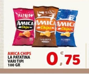 Premium Supermercati Amica Chips La Patatina Vari Tipi 100 gr offerta