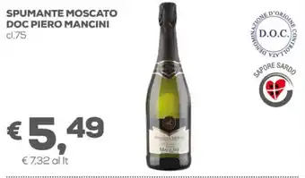Pan Piero Mancini Spumante Moscato DOC cl.75 offerta