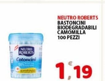 Premium Supermercati Neutro Roberts Bastoncini Biodegradabili Camomilla 100 Pezzi offerta