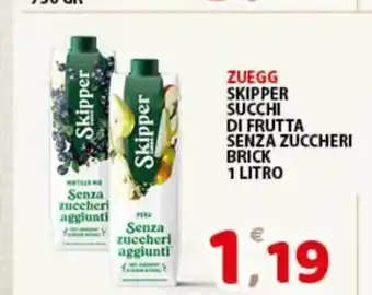 Premium Supermercati Zuegg Skipper Succhi Di Frutta Senza Zuccheri Brick 1 Litro offerta