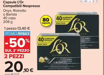 Carrefour Iper Capsule l'or comaptibili nespresso offerta