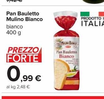 Carrefour Iper Pan bauletto mulino bianco bianco 400 g offerta