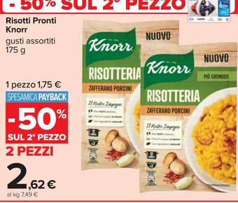 Carrefour Iper Risotti pronti knorr offerta