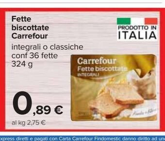 Carrefour Iper Fette biscottate carrefour offerta
