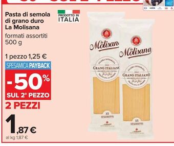 Carrefour Iper Pasta di semola di grano duro la molisana offerta